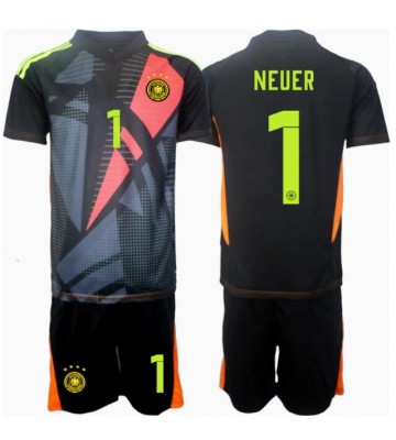 Tyskland Manuel Neuer #1 Målvakt Hemmatröja Barn EM 2024 Kortärmad (+ Korta byxor)